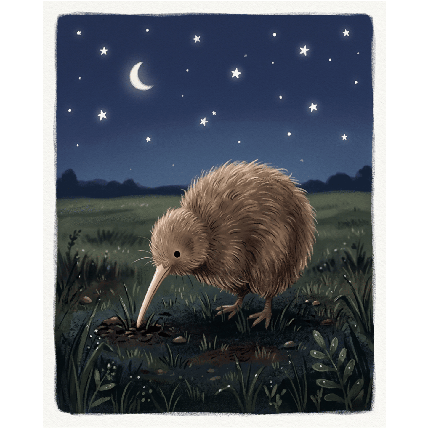 Kiwi Bird Starry Night PicturaNumbers