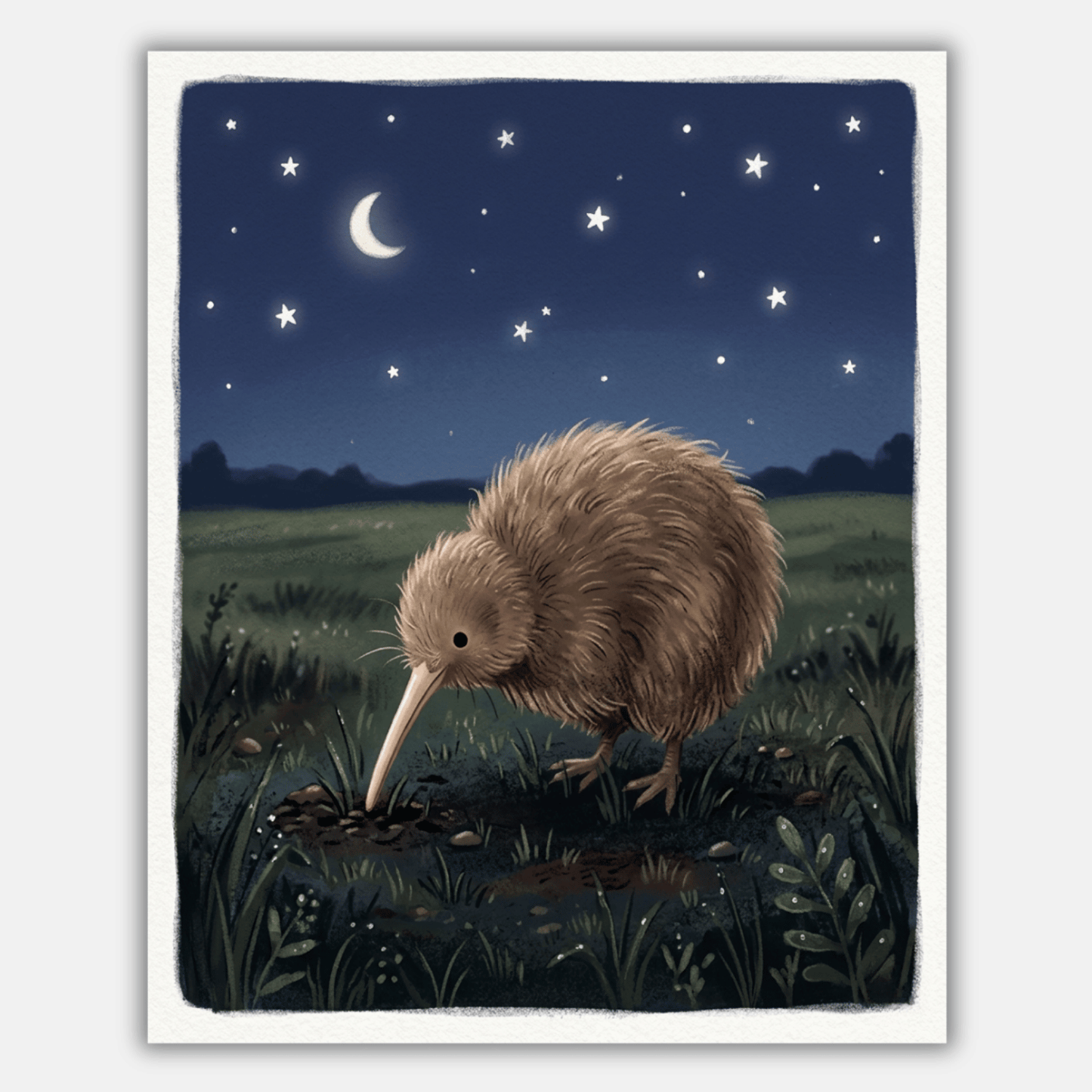 Kiwi Bird Starry Night PicturaNumbers