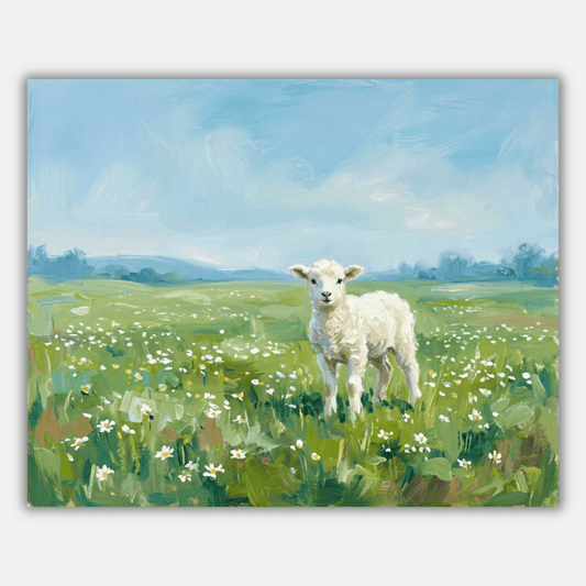 Lamb Daisy Field PicturaNumbers