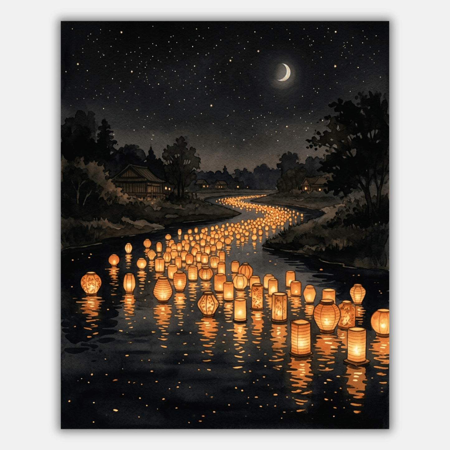 Lantern Festival River PicturaNumbers