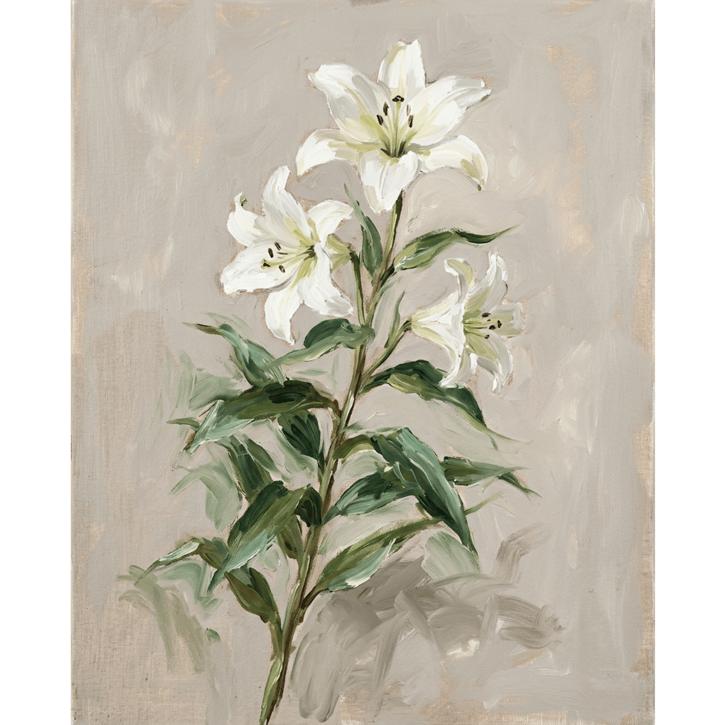 Lily White Stem PicturaNumbers