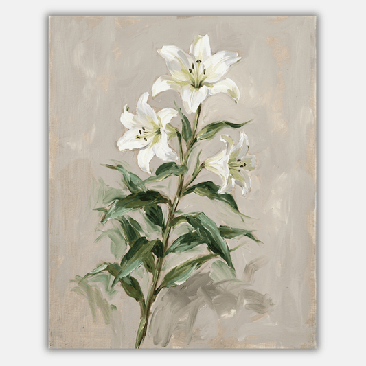 Lily White Stem PicturaNumbers