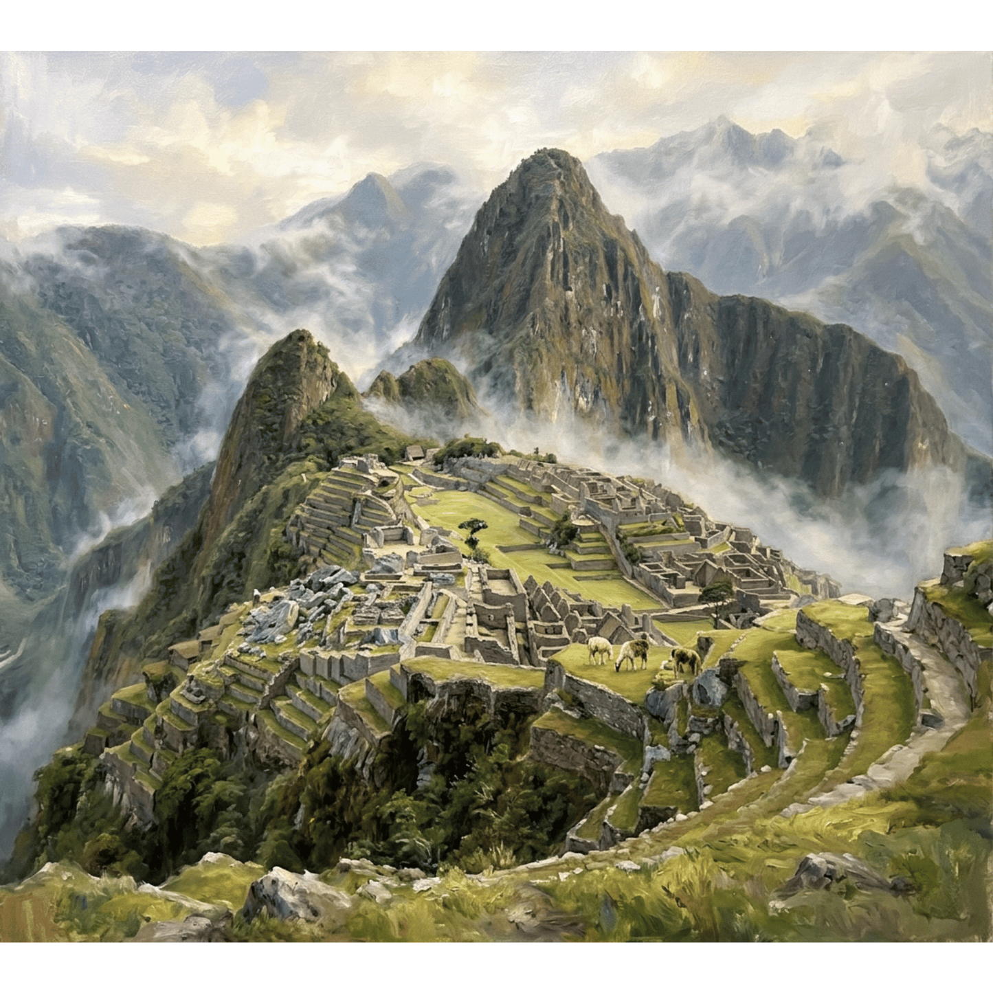 Machu Picchu Morning Mist PicturaNumbers