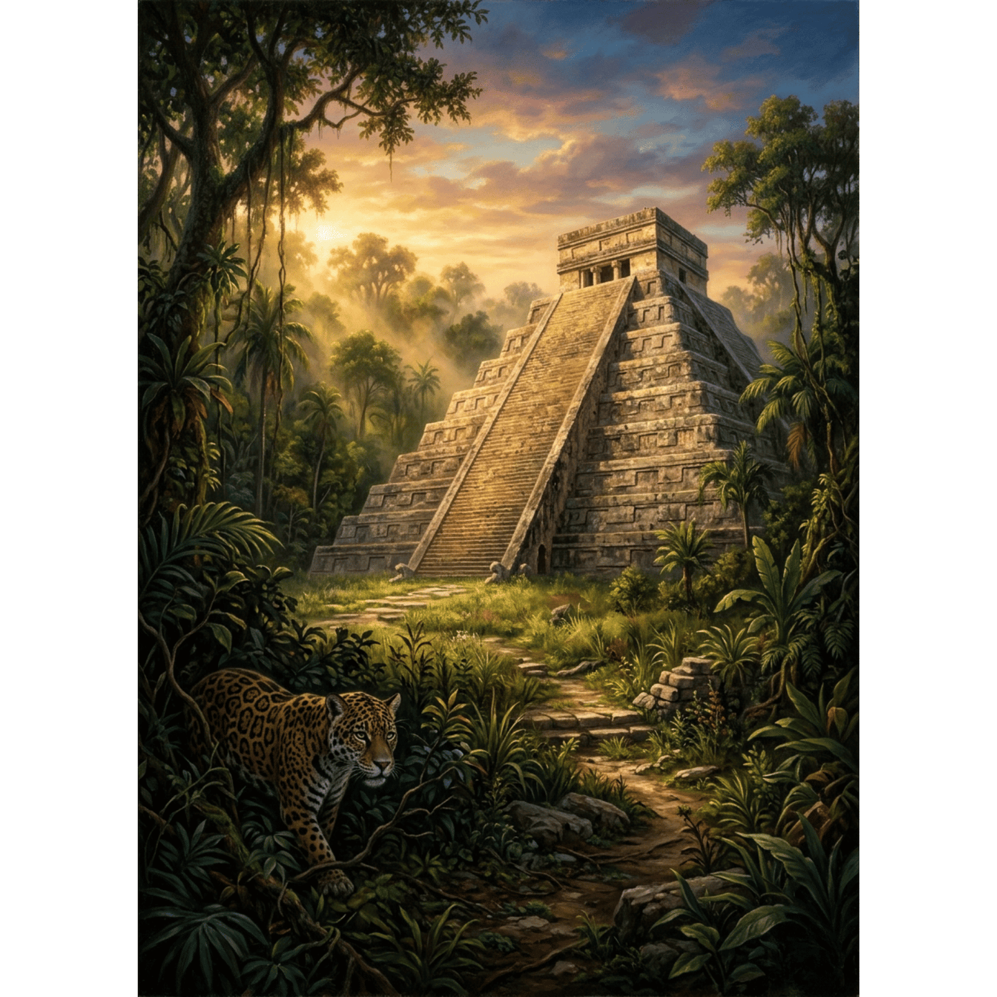 Mayan Jungle Temple PicturaNumbers