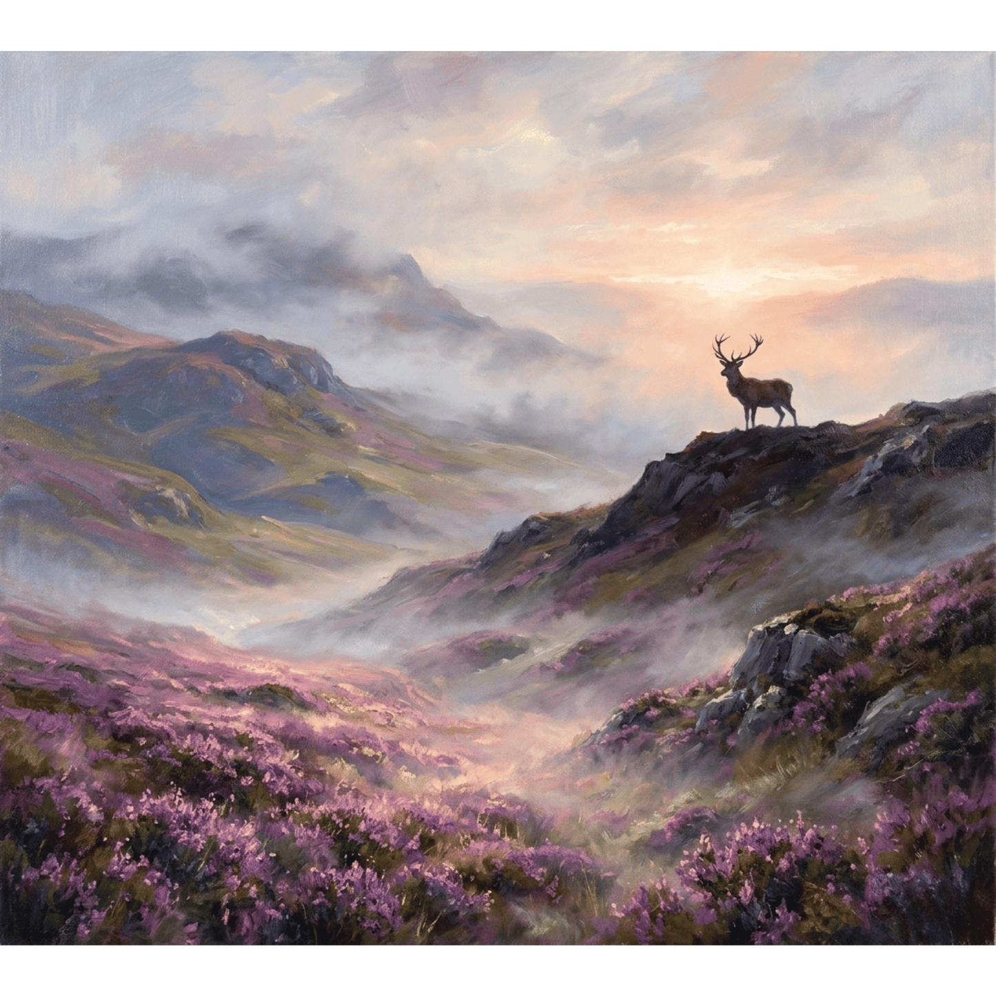 Misty Highland Dawn PicturaNumbers