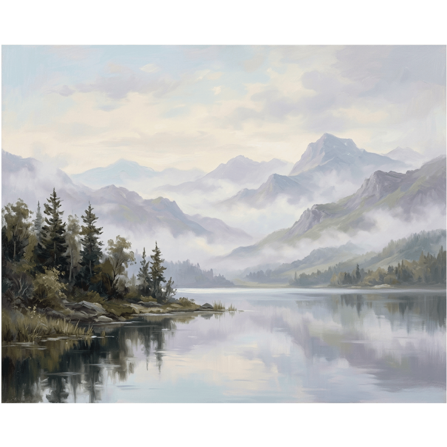 Misty Mountain Lake PicturaNumbers