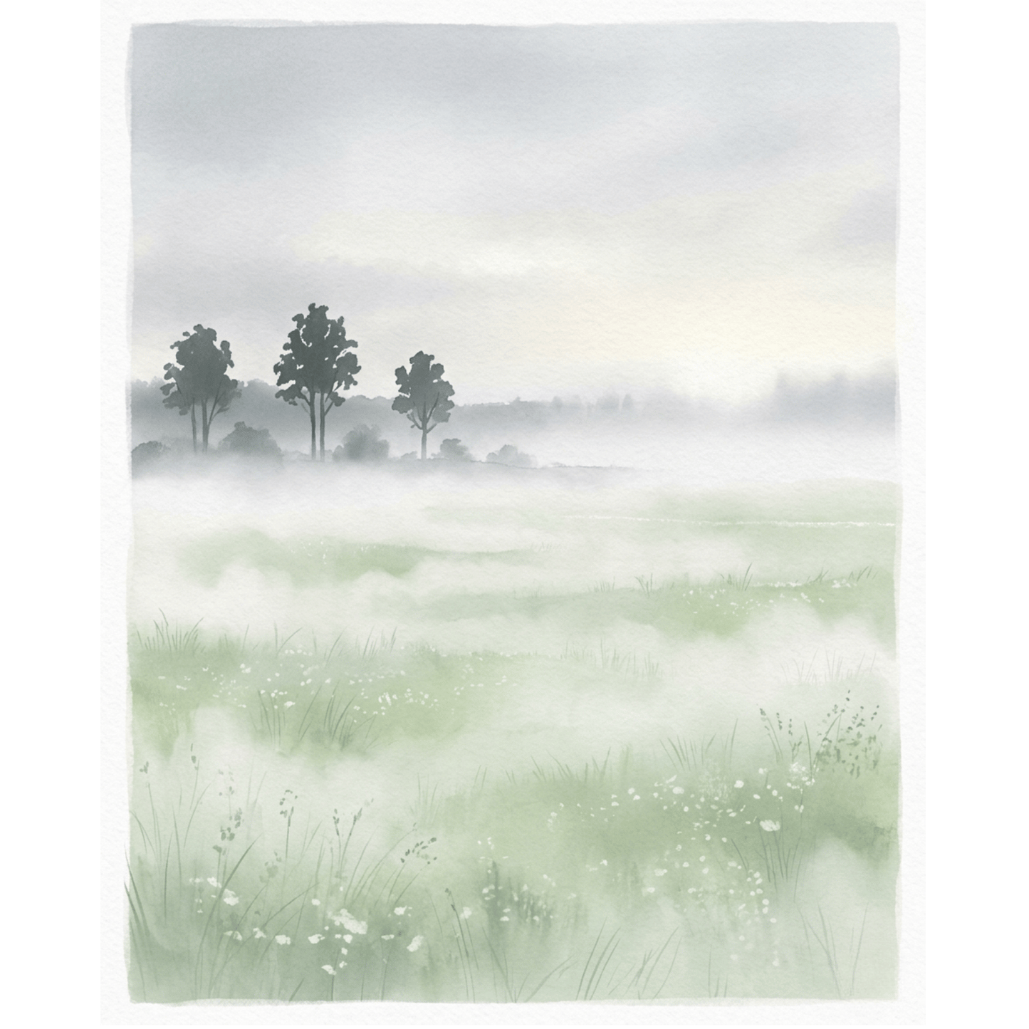 Morning Fog Meadow PicturaNumbers