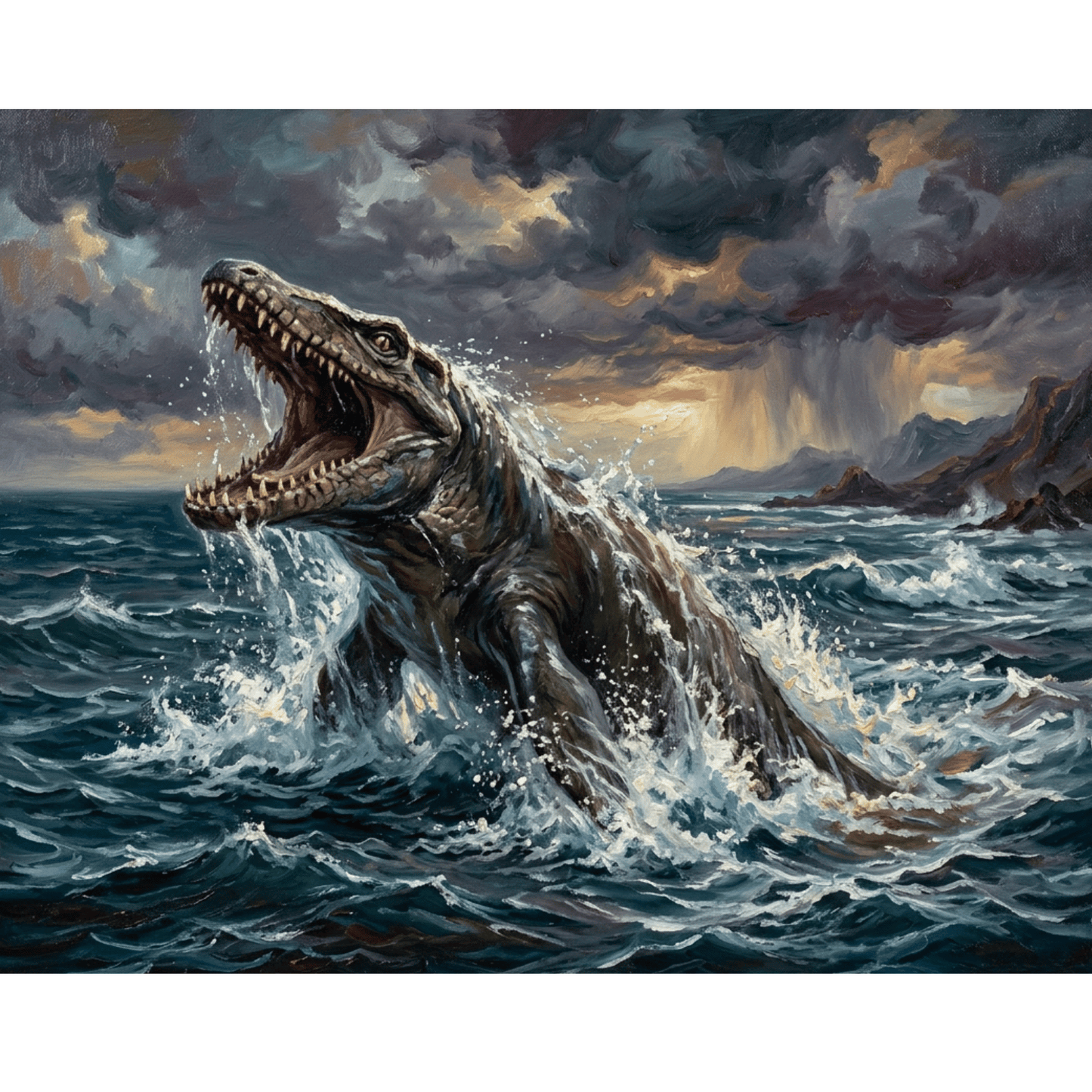 Mosasaurus Sea Breach PicturaNumbers