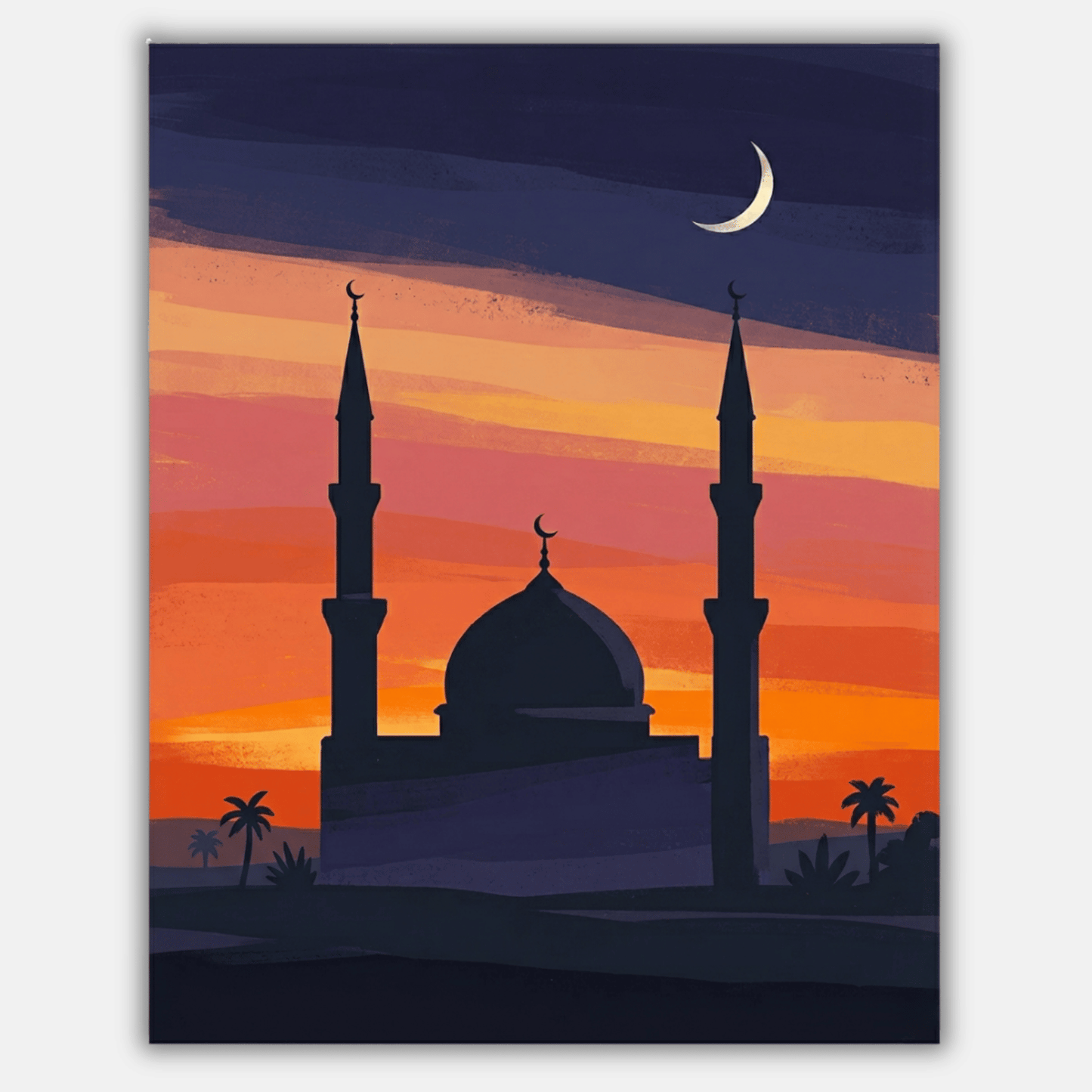 Mosque At Dusk PicturaNumbers