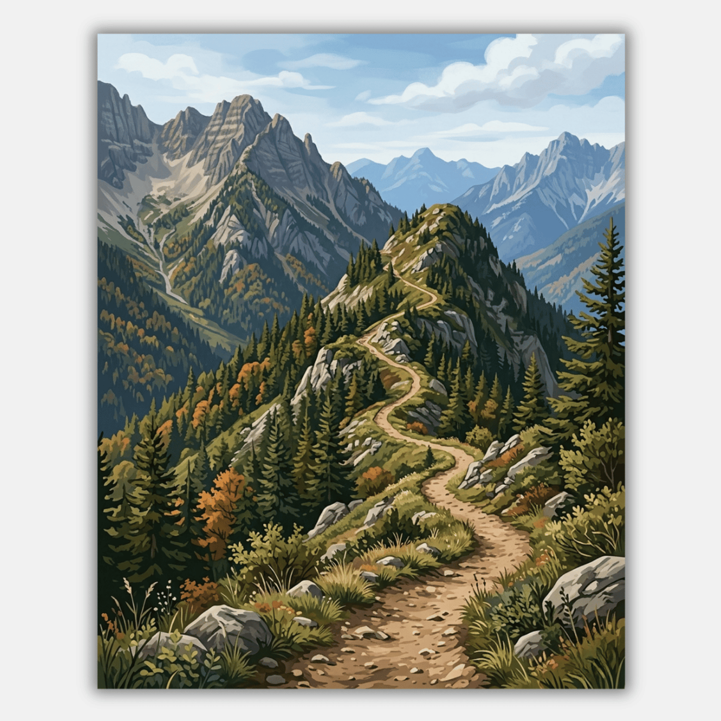 Mountain Path View PicturaNumbers