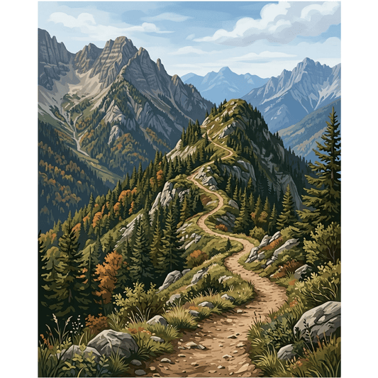Mountain Path View PicturaNumbers