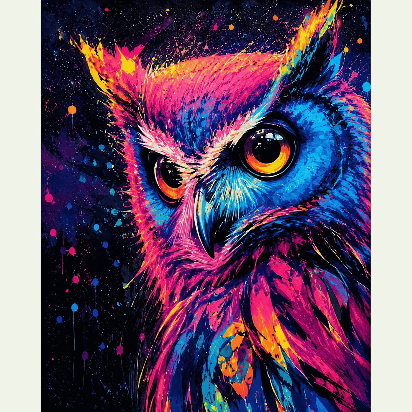 Neon Owl PicturaNumbers