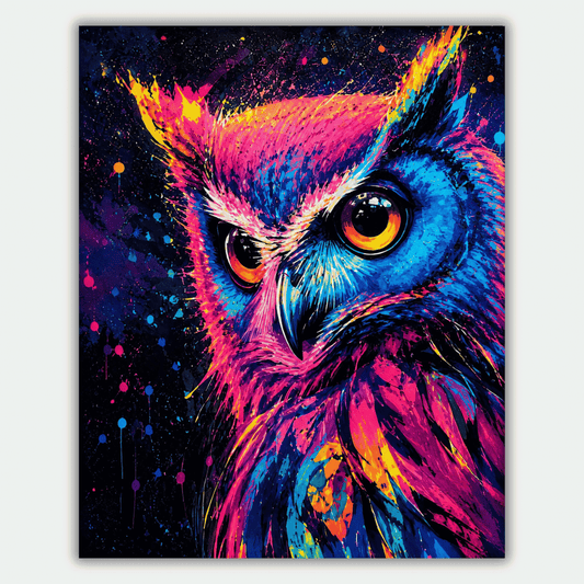 Neon Owl PicturaNumbers
