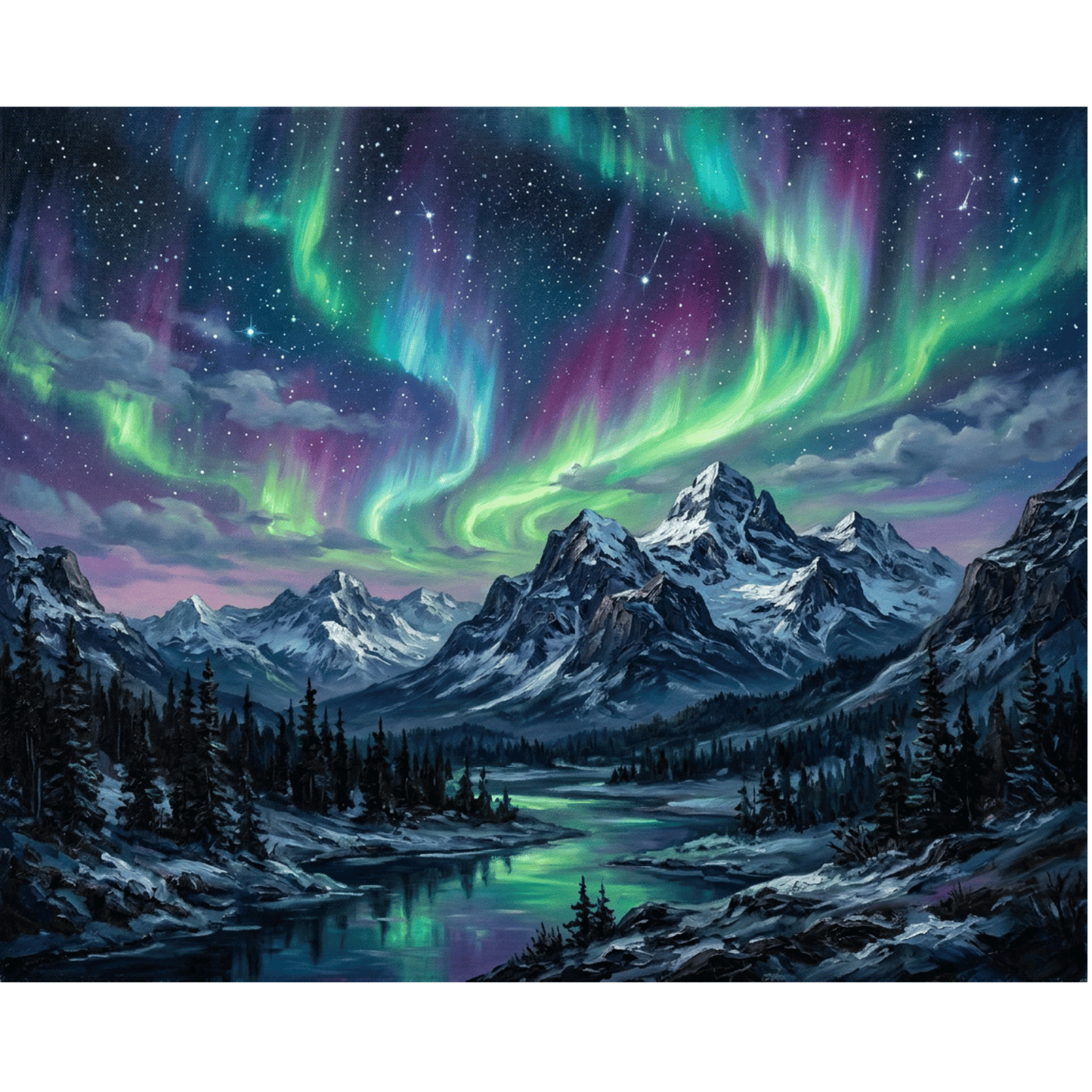 Northern Lights Sky PicturaNumbers