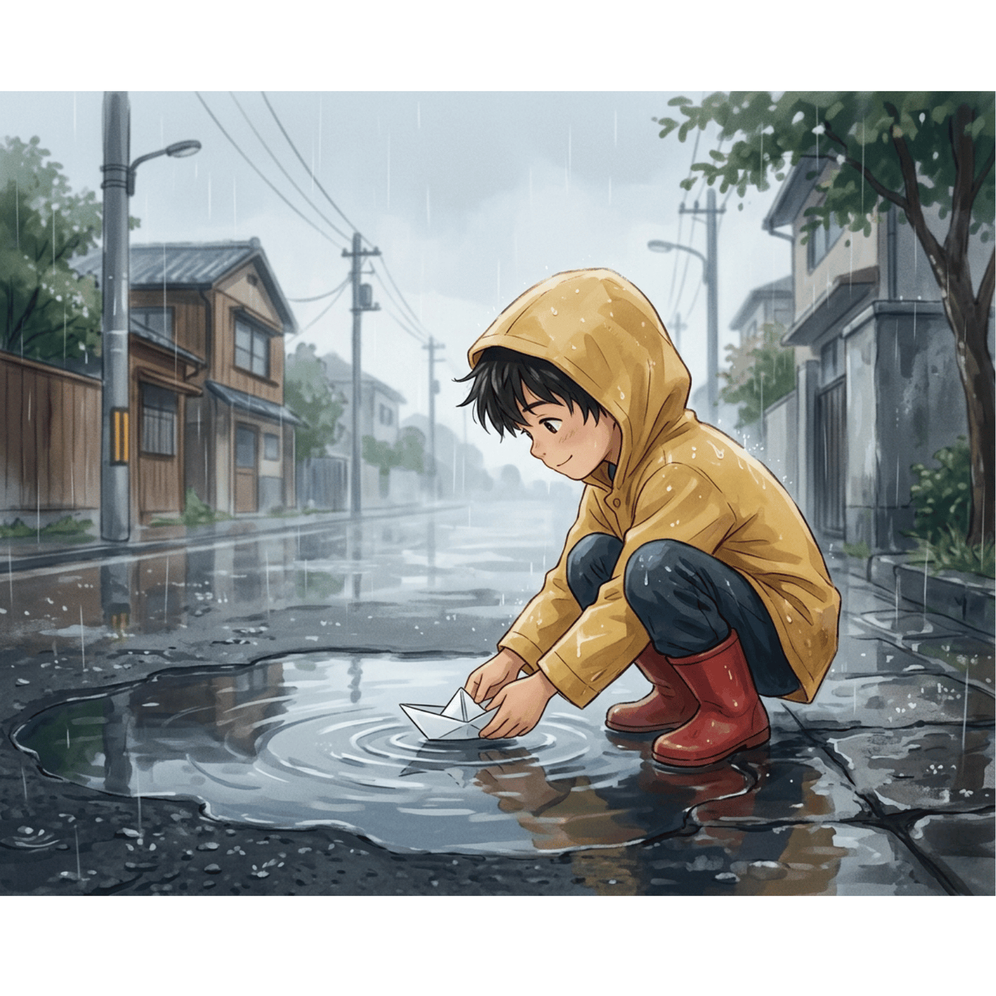 Paper boat Puddle Play PicturaNumbers