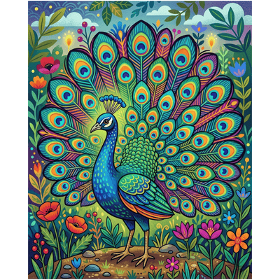 Peacock Display