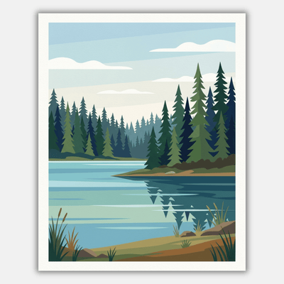 Pine Trees Silhouette