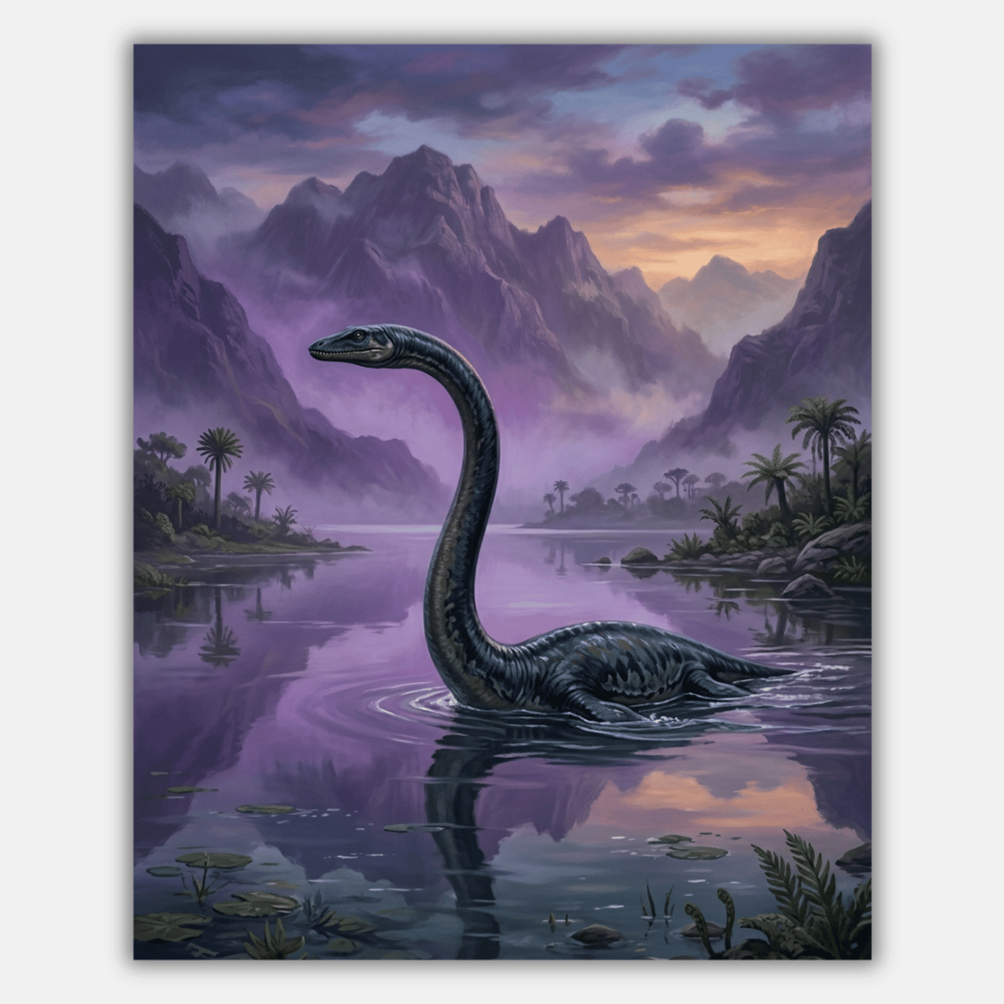 Plesiosaur Lake Swim PicturaNumbers