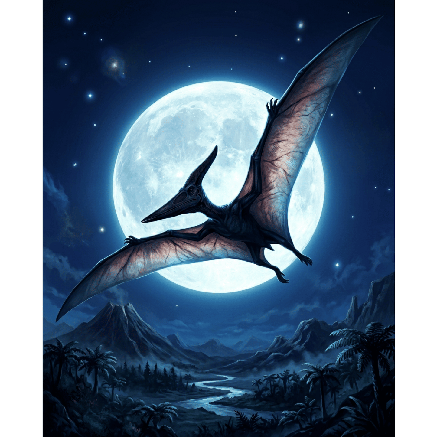 Pteranodon Moon Flight PicturaNumbers