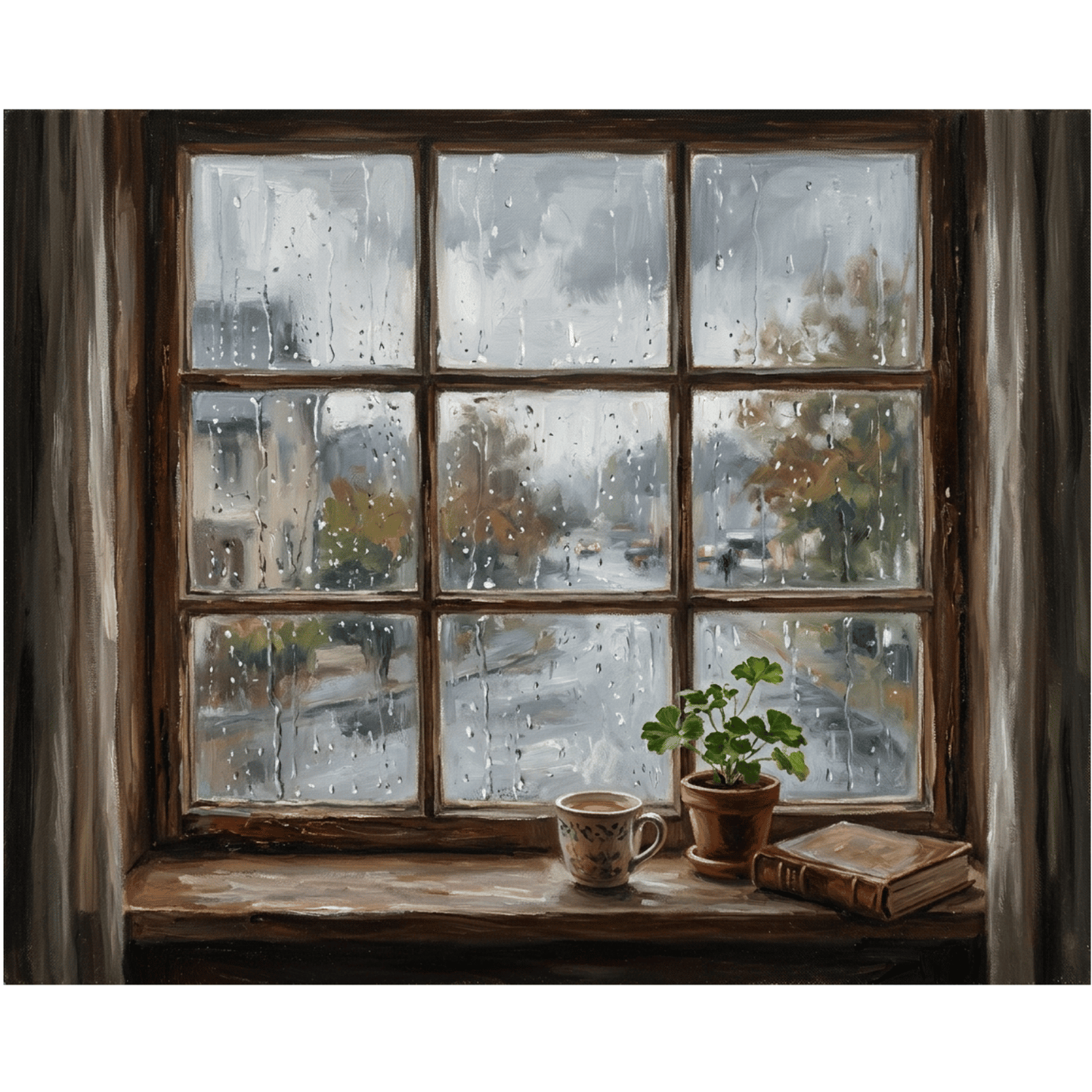 Rainy Window View PicturaNumbers