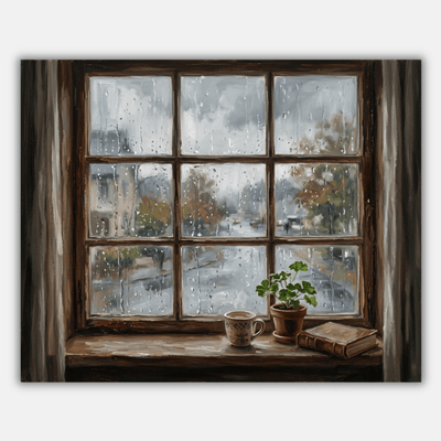 Rainy Window View