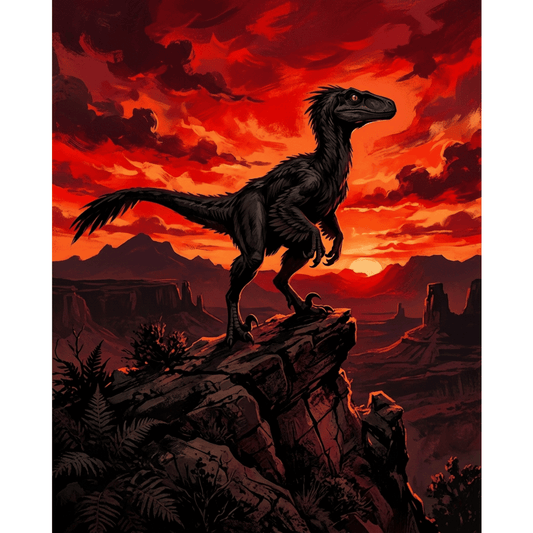 Raptor Red Sky PicturaNumbers