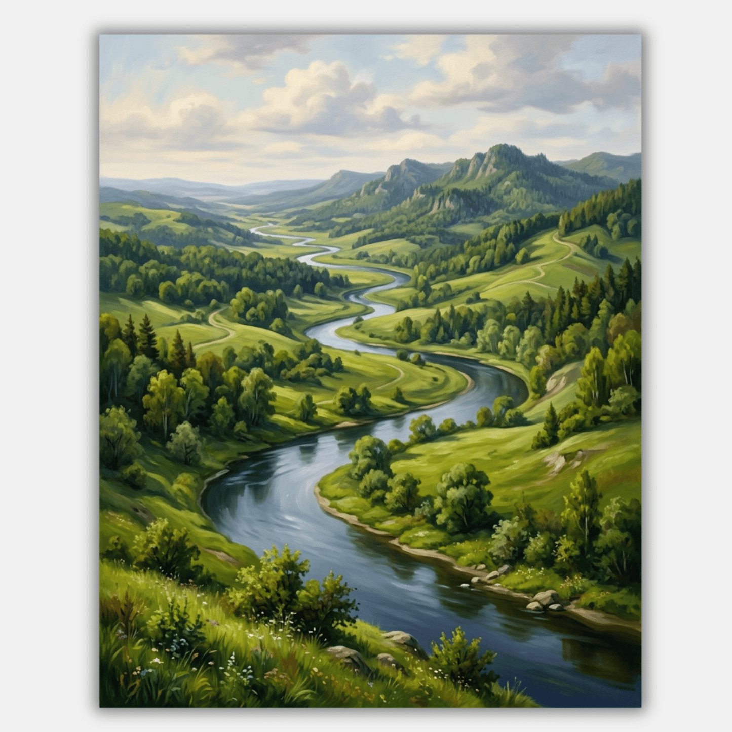 River Through Valley PicturaNumbers