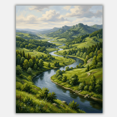 River Through Valley