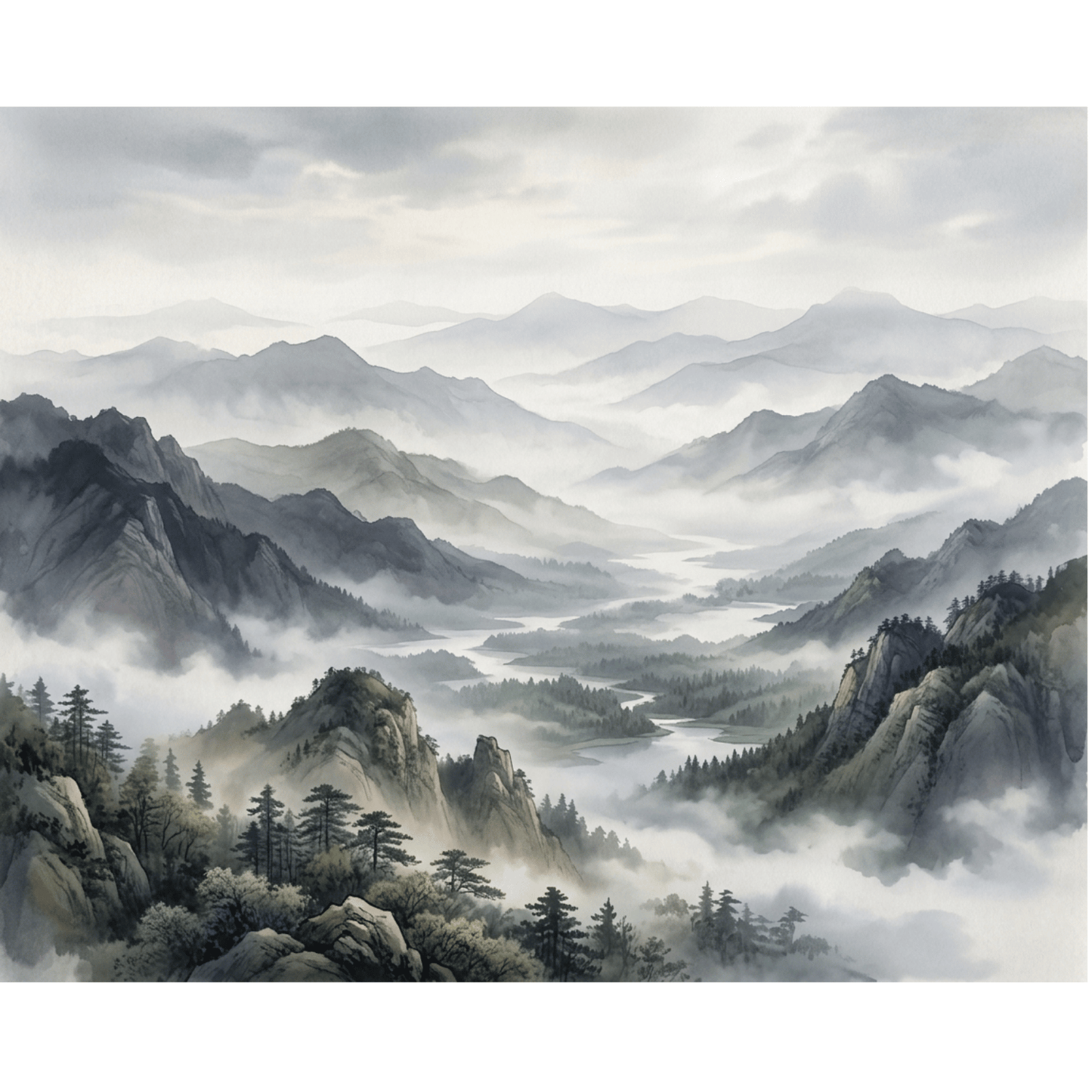 Rolling Fog Valley PicturaNumbers