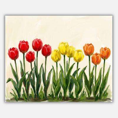 Row Of Tulips