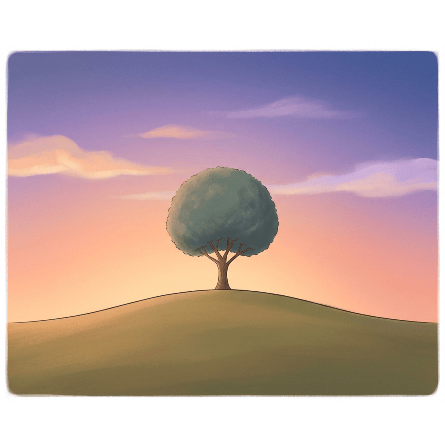 Single Tree Hilltop PicturaNumbers