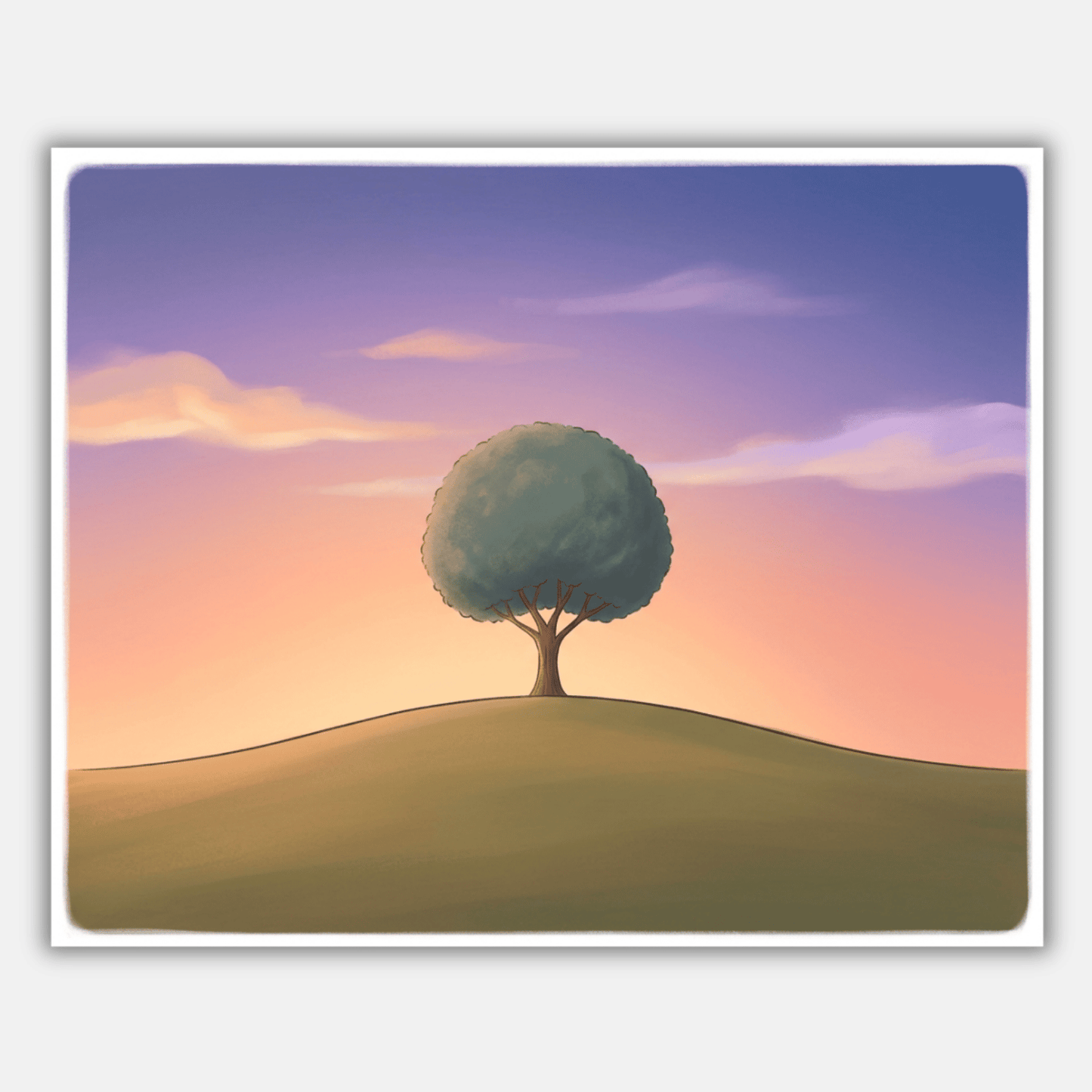 Single Tree Hilltop PicturaNumbers