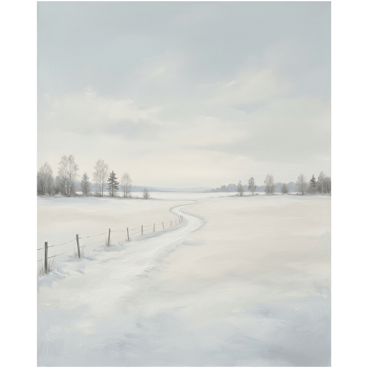 Snow Field Open Sky PicturaNumbers