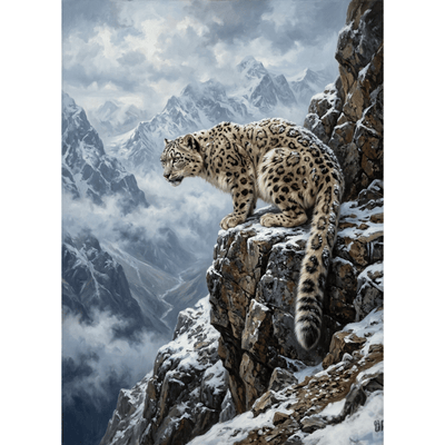Snow Leopard Mountain Ledge