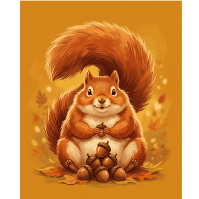 Squirrel Acorn Stack