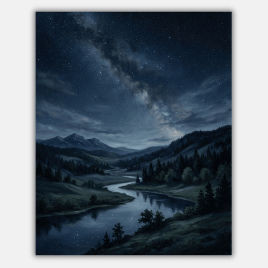 Starry Night Landscape PicturaNumbers