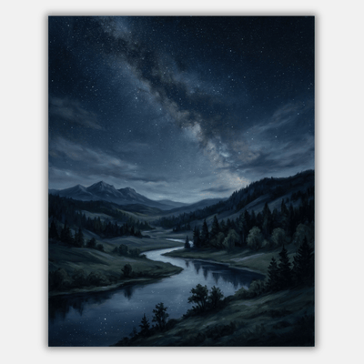 Starry Night Landscape