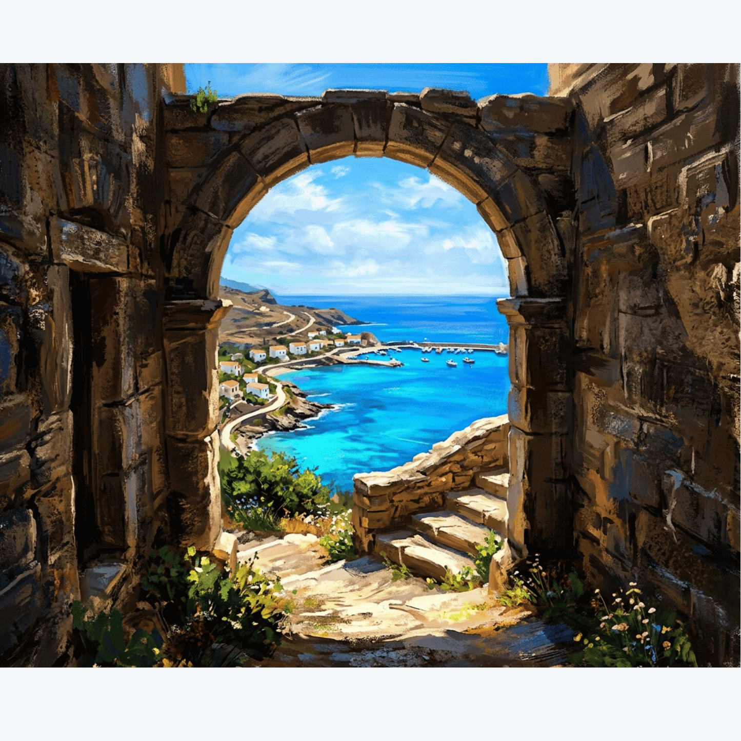 Stone Archway View PicturaNumbers