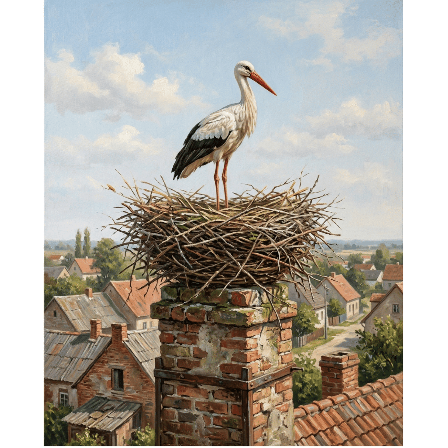 Stork Nest Chimney PicturaNumbers