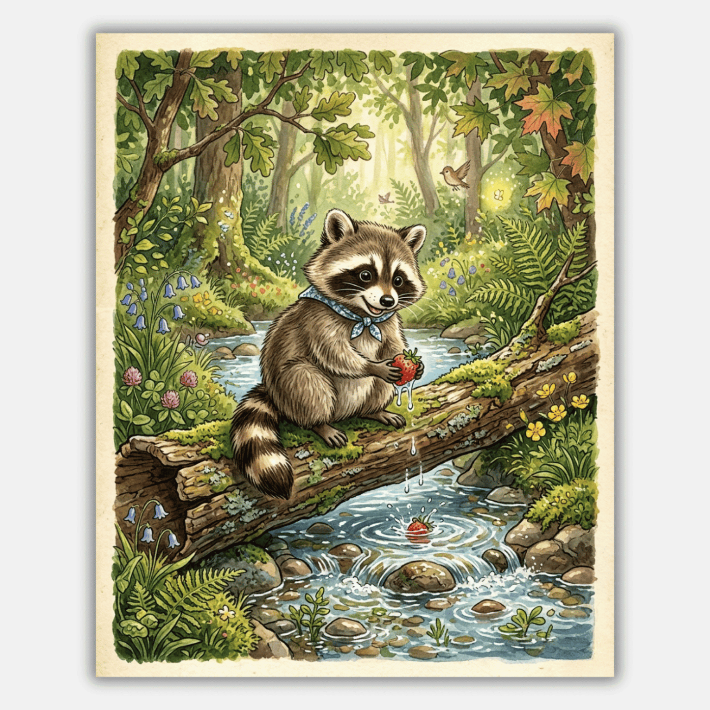 Storybook Raccoon Snacks PicturaNumbers