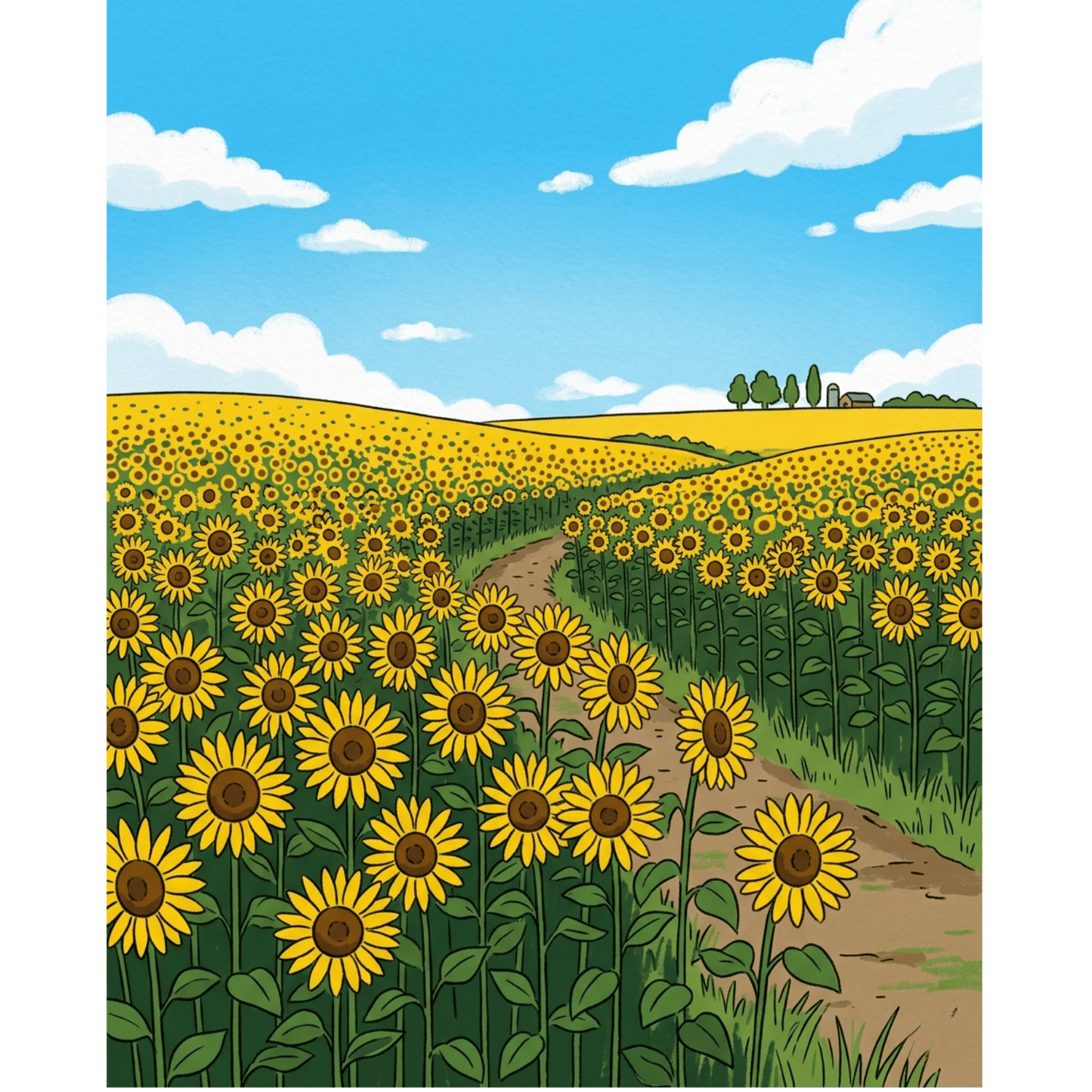 Sunflower Field PicturaNumbers