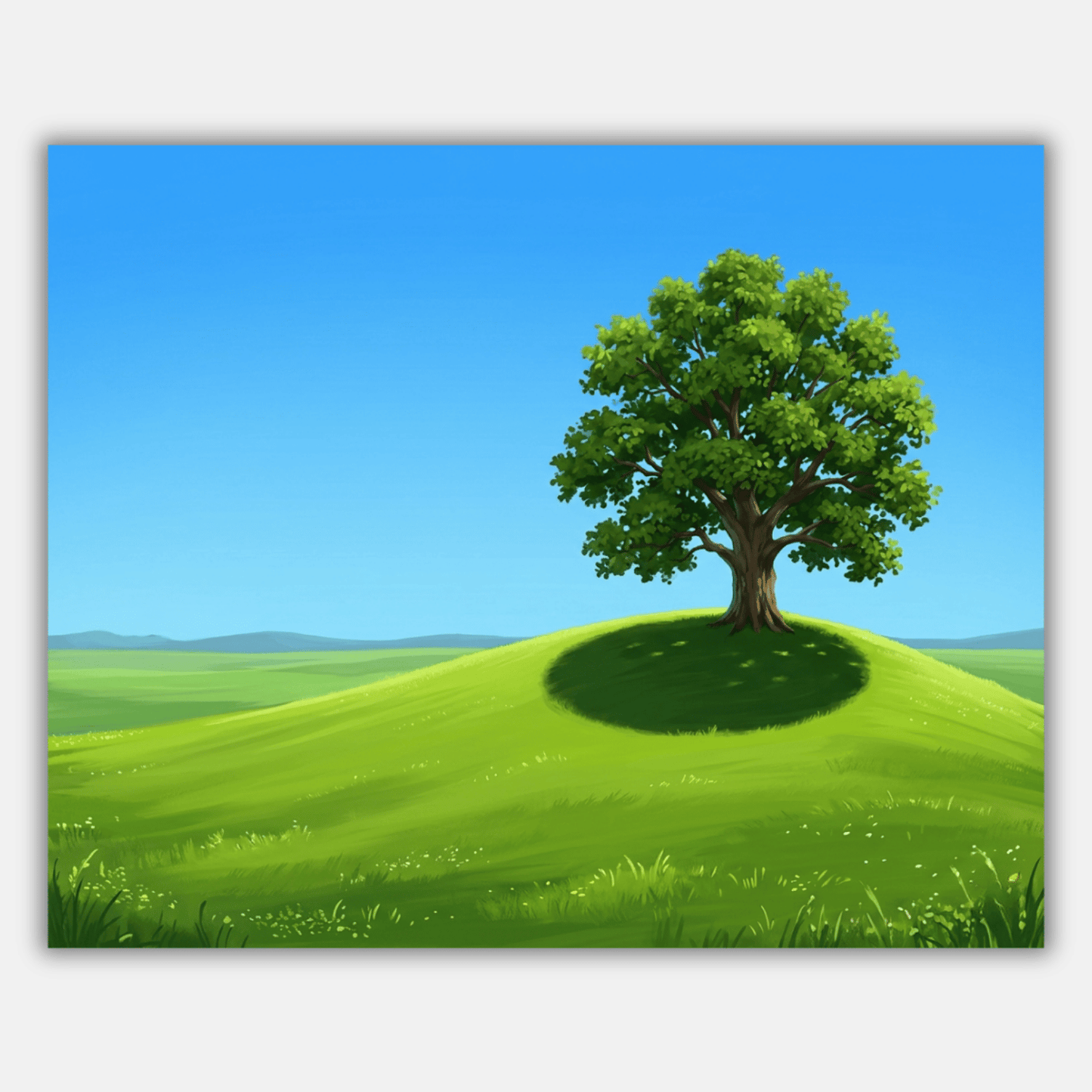 Sunlit Grass Hill PicturaNumbers