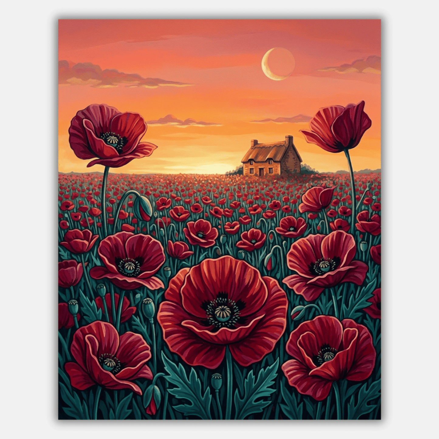 Sunset Poppies PicturaNumbers
