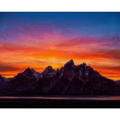 Sunset Mountain Silhouette