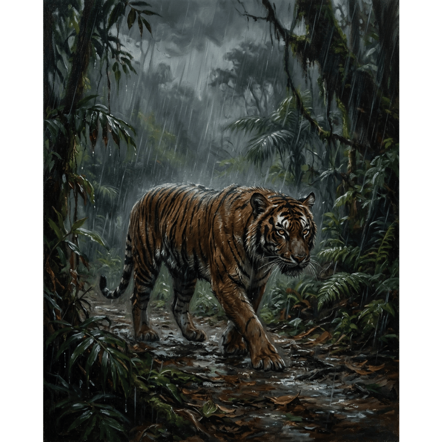 Tiger Rain PicturaNumbers
