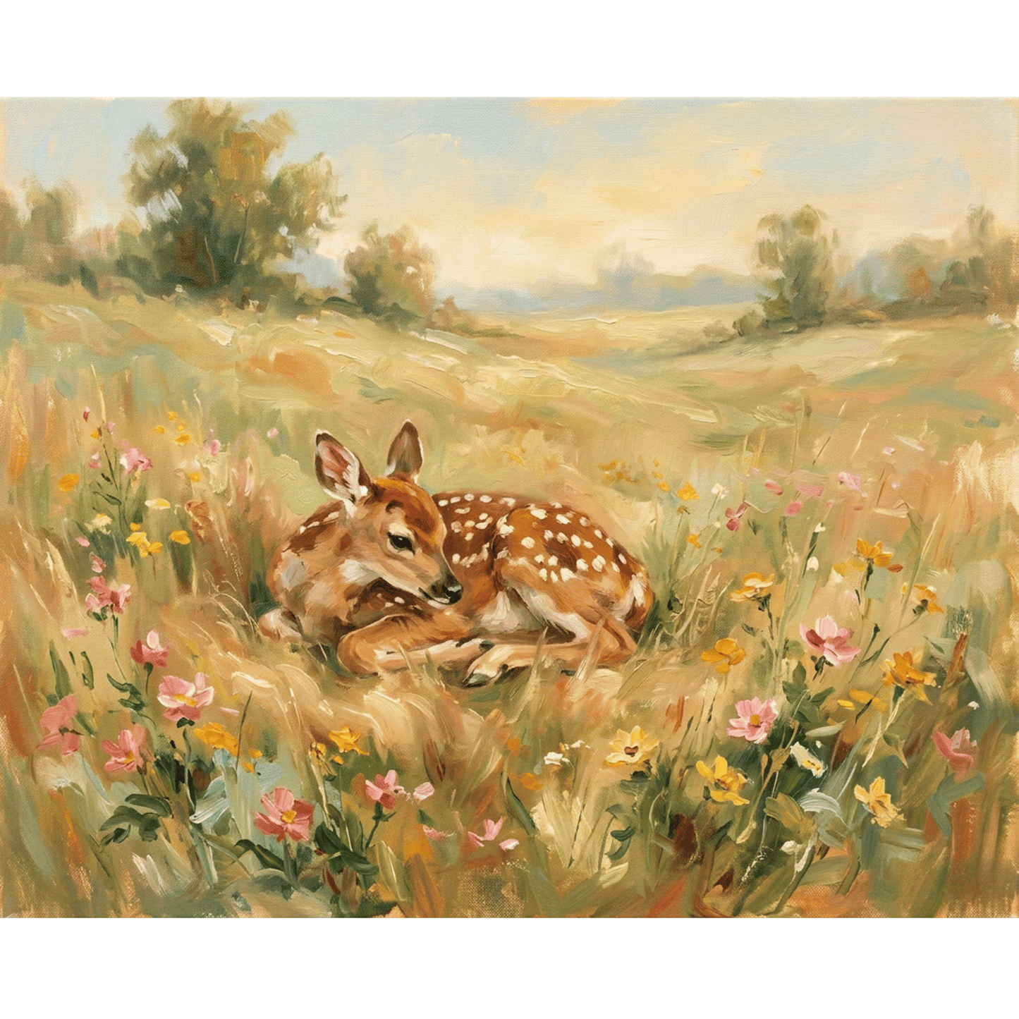 Tiny Fawn Flowers PicturaNumbers