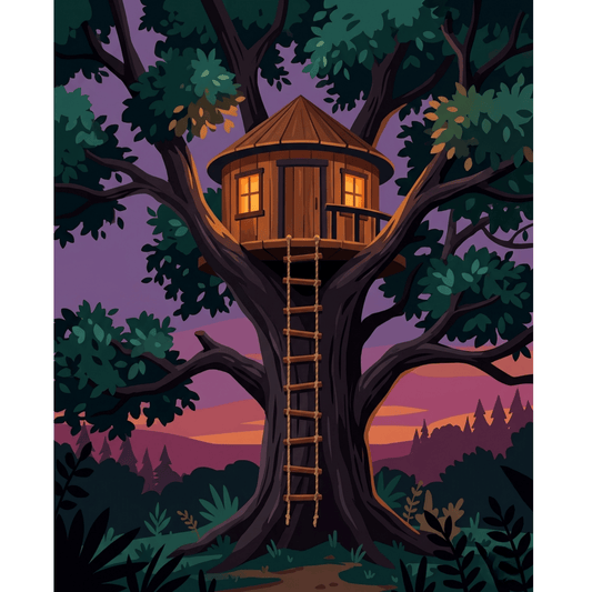 Treehouse Sunset PicturaNumbers