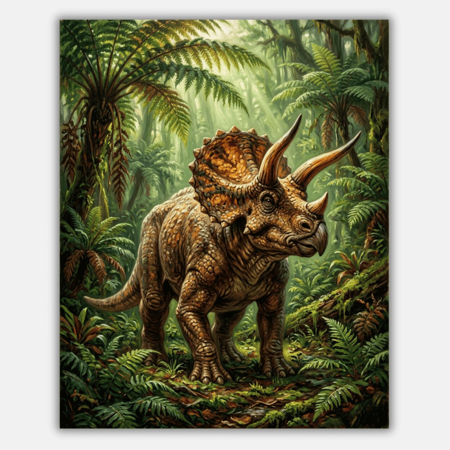 Triceratops Fern Forest PicturaNumbers
