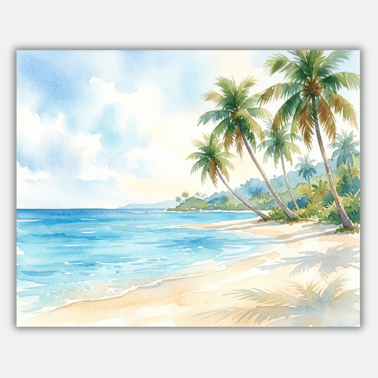 Tropical Beach Palm PicturaNumbers