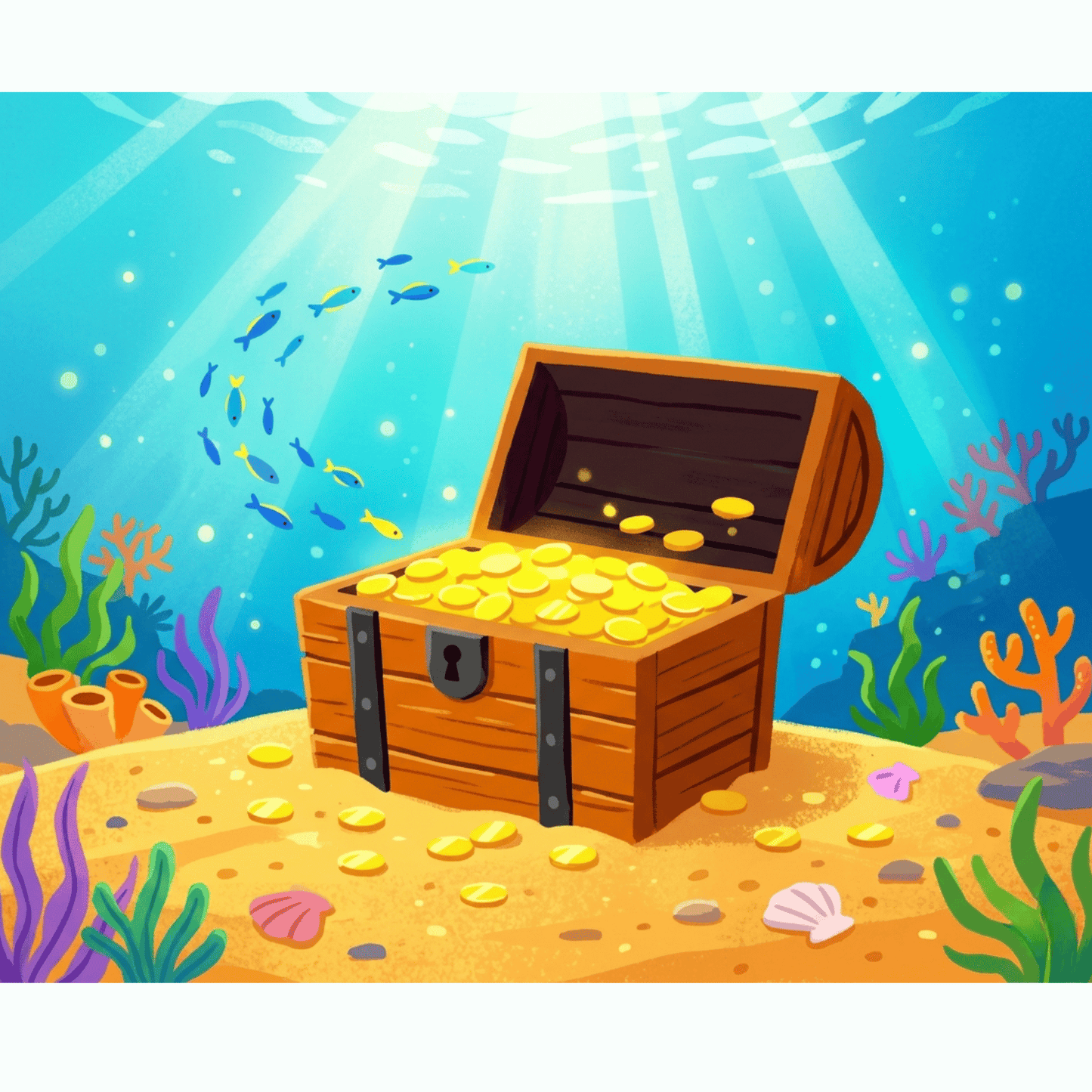 Underwater Treasure Chest PicturaNumbers